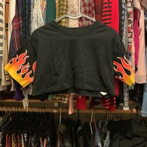 Forever 21 Flame Crop Top